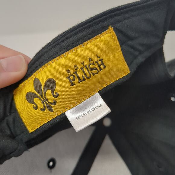 Star Slideback Baseball Cap Black One Size Adjustable Distressed Royal Plush - Picture 8 of 8